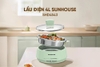 Lẩu điện Sunhouse SHD4543, Công suất 1300 W, Dung tích 4 Lít, Chất liệu Inox 304 cao cấp siêu bền, Lòng nồi dày 0.4mm, Tỏa nhiệt đều, Bảo hành 12 tháng