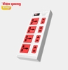 Ổ cắm Điện Quang ĐQ ESK 5WR 8ECO, 62228053 - Ổ cắm ECO, 5-6-8 lỗ, Công suất chịu tải 2500W, Dây dài 5m