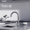 Vòi rửa bát nóng lạnh Caesar K415C, Thân vòi làm từ đồng thau nguyên chất, Bề mặt được mà mạ Niken + Crom cao cấp, Bảo hành 2 năm