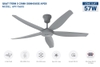 Quạt trần 5 cánh Sunhouse APEX APF7660G, Công suất 57W, Động cơ BLDC tiết kiệm điện, Bảo hành 24 tháng tại nhà