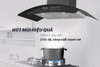 Máy hút mùi kính cong APEX APB6681-90C - Công suất 200W, Kính chịu nhiệt siêu bền, Bộ lọc khử mùi bằng than hoạt tính, Bảo hành 18 tháng