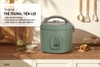 Nồi cơm điện Sunhouse Mama SHD8666G, Công suất 700W, Dung tích 1,8 Lít, Lòng nồi hợp kim nhôm phủ chống dính Ceramic, Vỏ nhựa cách nhiệt siêu bền, Bảo hành 2 năm