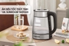 Ấm siêu tốc thủy tinh 1.8L Sunhouse SHD1220, Công suất 1850W, Chất liệu thủy tinh cao cấp, Đáy INOX 304 bền bỉ, Bảo hành 12 tháng