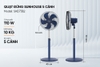 Quạt đứng 5 cánh Sunhouse SHD7382, Công suất 110W, Cánh sắt siêu bền, Lưu lượng gió 132m3/phút, Điều khiển núm xoay, Bảo hành 12 tháng