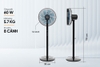 Quạt đứng 8 cánh Sunhouse SHD7346, Công suất 60W, 3 chế độ gió, Hẹn giờ linh hoạt, Điều khiển cảm ứng, Có điều khiển từ xa, Bảo hành 12 tháng