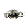 Bộ nồi inox 304 Fivestar FPB5006 5 món thân đúc, đáy liền, vung kính trong suốt. Với 3 nồi, 1 xửng hấp, 1 chảo chống dính không chứa PFOA và tương thích với mọi loại bếp, bảo hành 25 năm