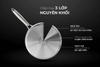 Chảo chống dính inox 3 lớp ultra Titanium Sunhouse STI18M - Đường kính 18cm, Inox 3 lớp nguyên khối, Đáy từ phù hợp với mọi loại bếp