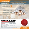 Đèn sưởi 4 bóng âm trần Heizen HE4BR, Công suất 1180W, Điều khiển từ xa, Tích hợp 3 chức năng đèn sưởi, đèn chiếu sáng, quạt thông gió, Bóng sưởi chống nổ, chống nước, chống chập điện, Công nghệ chống chói mắt, không đốt cháy oxy, Bảo hành 5 năm phần điện và 3 năm bóng đèn