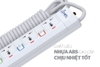 Ổ cắm điện SUNHOUSE APE-OC2-5RD (trắng) - Công suất chịu tải 2500W, Dây dài 4.5m, Bảo hành 12 tháng