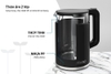 Ấm siêu tốc thủy tinh Sunhouse Mama SHD1330, Công suất 1850W, Dung tích 1.7 Lít, Bộ điều khiển Strix siêu bền, Cấu tạo 2 lớp thủy tinh và nhựa chống bỏng, Bảo hành 24 tháng