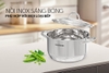 Nồi inox 3 đáy Sunhouse SHG301-16, Đường kính 16cm, Vung kính cường lực siêu bền, Sử dụng trên mọi loại bếp