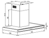 Máy hút mùi chữ T Kocher K-225D, Công suất 220W, Công suất gió 1800m3/h, Điều khiểm cảm ứng với 4 tốc độ, Bảo hành 3 năm tại nhà
