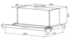 Máy hút mùi âm tủ Latino LT-700ET, Công suất hút 800m3/h, Chất liệu inox,Hệ thống hút xả bằng đường ống và than hoạt tính, Bảo hành 36 tháng