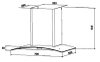 Máy hút mùi kính cong Latino LLT-C05 70, Công suất hút 1200m3/h, Chất liệu inox, Chế độ hút và khử mùi bằng than hoạt tính và ống thoát, Bảo hành 36 tháng