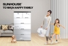 Tủ nhựa đôi 6 ngăn Happy Family Sunhouse KS-CA688F6, Chất liệu PP an toàn sức khỏe, Dễ dàng tháo lắp, 6 ngăn chứa rộng rãi