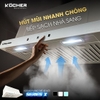 Máy hút mùi âm tủ Kocher Turbo SerieS X-350N, Công suất 195W, Công suất 1800m3/h, Điều khiểm cảm ứng với 4 tốc độ, Chế độ cảm biến vẫy tay, Bảo hành 3 năm tại nhà