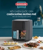 Nồi chiên không dầu Sunhouse SHD4082, Công suất 1800W,  Dung tích 9 Lít, Điều khiển núm xoay, Công nghệ Rapid Air, Chống dính Whitford (USA) siêu bền, Sản xuất tại Việt Nam, , Bảo hành 12 tháng