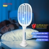 Vợt Muỗi Tự Bắt Muỗi Điện Quang ĐQ EMR10 W 62299190 (Thông Minh 2 trong 1, Pin Lithium, Màu Trắng)