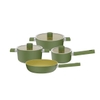 Bộ nồi  phủ sứ an toàn Elmich Olive El-5233OV04, 2355233OV04 quánh 16, nồi 20,24, chảo 26cm
