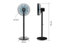 Quạt đứng 8 cánh Sunhouse SHD7346, Công suất 60W, 3 chế độ gió, Hẹn giờ linh hoạt, Điều khiển cảm ứng, Có điều khiển từ xa, Bảo hành 12 tháng