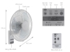 Quạt treo tường Toshiba F-WSA20(H)VN - Công suất mạnh mẽ 55W, 3 chế độ quạt thông minh, Có điều khiển từ xa, Bảo hành 12 tháng