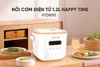 Nồi cơm điện tử 1.2L Happytime HTD8810, Đa năng với 6 chức năng nấu cài sẵn, công suất 500W, Bảo hành 12 tháng