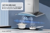 Máy hút mùi kính cong SHB72012,  Công suất 170W, Kính chịu nhiệt siêu bền, Điều khiển cảm ứng và vẫy tay, Bảo hành 18 tháng tại nhà