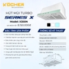 Máy hút mùi âm tủ Kocher Turbo SerieS X-350N, Công suất 195W, Công suất 1800m3/h, Điều khiểm cảm ứng với 4 tốc độ, Chế độ cảm biến vẫy tay, Bảo hành 3 năm tại nhà