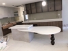 Đá solid surface korean màu trắng trơn ốp bếp