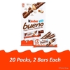 KẸO SÔ-CÔ-LA NHÂN KEM HẠT PHỈ - KINDER BUENO MILK CHOCOLATE HAZELNUT BARS, 1.5 OZ., 20 PK