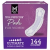 BĂNG VỆ SINH TOÀN DIỆN - MEMBER'S MARK TOTAL PROTECTION PADS FOR WOMEN, ULTIMATE LONG LENGTH, 144 MIẾNG