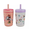 LY CÁCH NHIỆT THÉP KHÔNG GỈ - ZAK DESIGNS 12-OZ. STAINLESS STEEL DOUBLE-WALL TUMBLER FOR KIDS WITH STRAW, 2-PIECE SET, CHOOSE CHARACTER