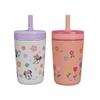 LY CÁCH NHIỆT THÉP KHÔNG GỈ - ZAK DESIGNS 12-OZ. STAINLESS STEEL DOUBLE-WALL TUMBLER FOR KIDS WITH STRAW, 2-PIECE SET, CHOOSE CHARACTER
