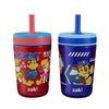 LY CÁCH NHIỆT THÉP KHÔNG GỈ - ZAK DESIGNS 12-OZ. STAINLESS STEEL DOUBLE-WALL TUMBLER FOR KIDS WITH STRAW, 2-PIECE SET, CHOOSE CHARACTER