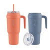 LY CÁCH NHIỆT CHÂN KHÔNG BẰNG THÉP KHÔNG GỈ CÓ TAY CẦM - REDUCE COLD1 SOFT GRIP TUMBLER WITH HANDLE & STRAW, ASSORTED COLORS, SET 2 LY