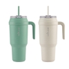 LY CÁCH NHIỆT CHÂN KHÔNG BẰNG THÉP KHÔNG GỈ CÓ TAY CẦM - REDUCE COLD1 SOFT GRIP TUMBLER WITH HANDLE & STRAW, ASSORTED COLORS, SET 2 LY