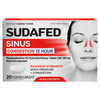 VIÊN UỐNG HỖ TRỢ THÔNG MŨI VIÊM XOANG KHÔNG GÂY BUỒN NGỦ TRONG 12 GIỜ SUDAFED SINUS CONGESTION MAXIMUM STRENGTH 12 HOUR, (20 VIÊN)