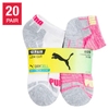 TẤT PUMA CỔ THẤP  YOUTH LOW CUT SOCK, 20-PAIR, PINK/WHITE