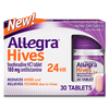VIÊN UỐNG DỊ ỨNG NỔI MỀ ĐAY 24 GIỜ ALLEGRA HIVES 24HR NON-DROWSY ANTIHISTAMINE TABLETS, 180 MG, ( 30 VIÊN )