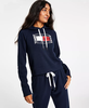 ÁO HOODIE TOMMY HỌA TIẾT LÁ CỜ LÔNG CỪU