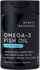 VIÊN UỐNG DẦU CÁ HỖ TRỢ NÃO BỘ VÀ TIM MẠCH - SPORTS RESEARCH TRIPLE STRENGTH OMEGA 3 FISH OIL - BURPLESS FISH OIL SUPPLEMENT W/EPA & DHA FATTY ACIDS FROM SINGLE-SOURCE WILD ALASKAN POLLOCK - 1250 MG, 180 VIÊN