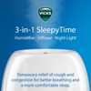 MÁY KHUẾCH TÁN TẠO ĐỘ ẨM 3 TRONG 1 - VICKS 3-IN-1 SLEEPY TIME HUMIDIFIER DIFFUSER NIGHTLIGHT, VUL500