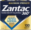 VIÊN NÉN HỖ TRỢ GIẢM Ợ NÓNG - ZANTAC 360 MAXIMUM STRENGTH TABLETS, HEARTBURN PREVENTION AND RELIEF, 100 VIÊN