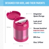 BÌNH ĐỰNG THỨC ĂN CÁCH NHIỆT BẰNG THÉP KHÔNG GHỈ CHO TRẺ EM - THERMOS FUNTAINER INSULATED KIDS FOOD JAR WITH FOLDING, 10 OZ