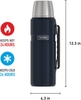BÌNH NƯỚC CÁCH NHIỆT CHÂN KHÔNG MÀU XANH ĐẬM - THERMOS STAINLESS KING VACUUM-INSULATED BEVERAGE BOTTLE, 40 OZ, MIDNIGHT BLUE