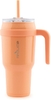 LY KHÔNG GỈ CÁCH NHIỆT CHÂN KHÔNG GIỮ LẠNH ĐẾN 34 GIỜ MÀU PAPAYA - REDUCE 40 OZ TUMBLER WITH HANDLE - VACUUM INSULATED STAINLESS STEEL MUG WITH SIP-IT-YOUR-WAY LID AND STRAW - KEEPS DRINKS COLD UP TO 34 HOURS