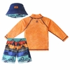 BỘ ĐỒ BƠI 3 MẢNH CHO BÉ TRAI - UV SKINZ KIDS' 3-PIECE SWIM SET, BLUE, ORANGE OF GREEN