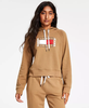 ÁO HOODIE TOMMY HỌA TIẾT LÁ CỜ LÔNG CỪU