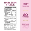 KẸO DẺO ĐẸP DA, TÓC VÀ MÓNG NATURE’S BOUNTY HAIR, SKIN & NAILS GUMMIES, 80 VIÊN