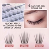 BỘ LÔNG MI GIẢ - MLEN DIARY MANGA LASHES 120 CLUSTER LASHES 9-12MM D CURL INDIVIDUAL LASHES, FLUFFY FAUX MINK THIN COTTON BAND FALSE EYELASHES